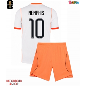 Holland Memphis Depay #10 Udebanesæt Børn VM 2026 Kort ærmer (+ korte bukser)